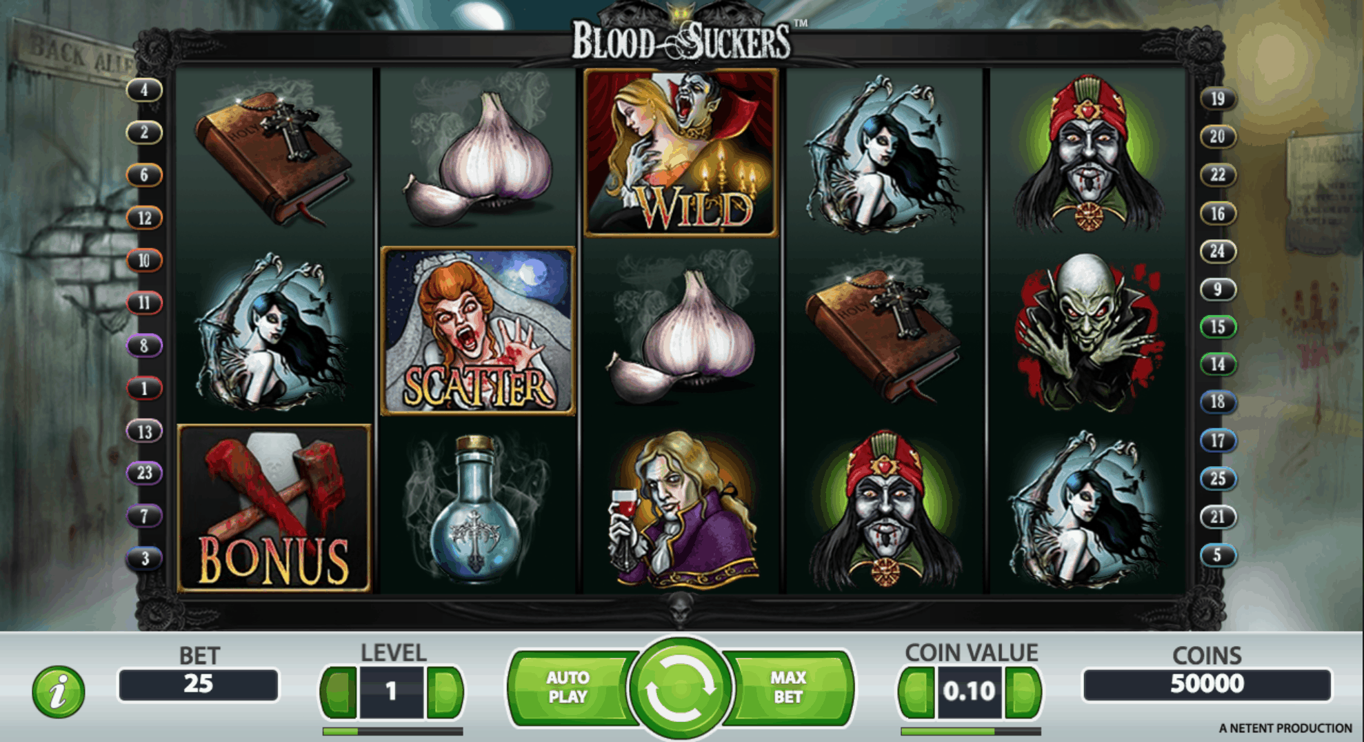 Blood Suckers Slot Screen