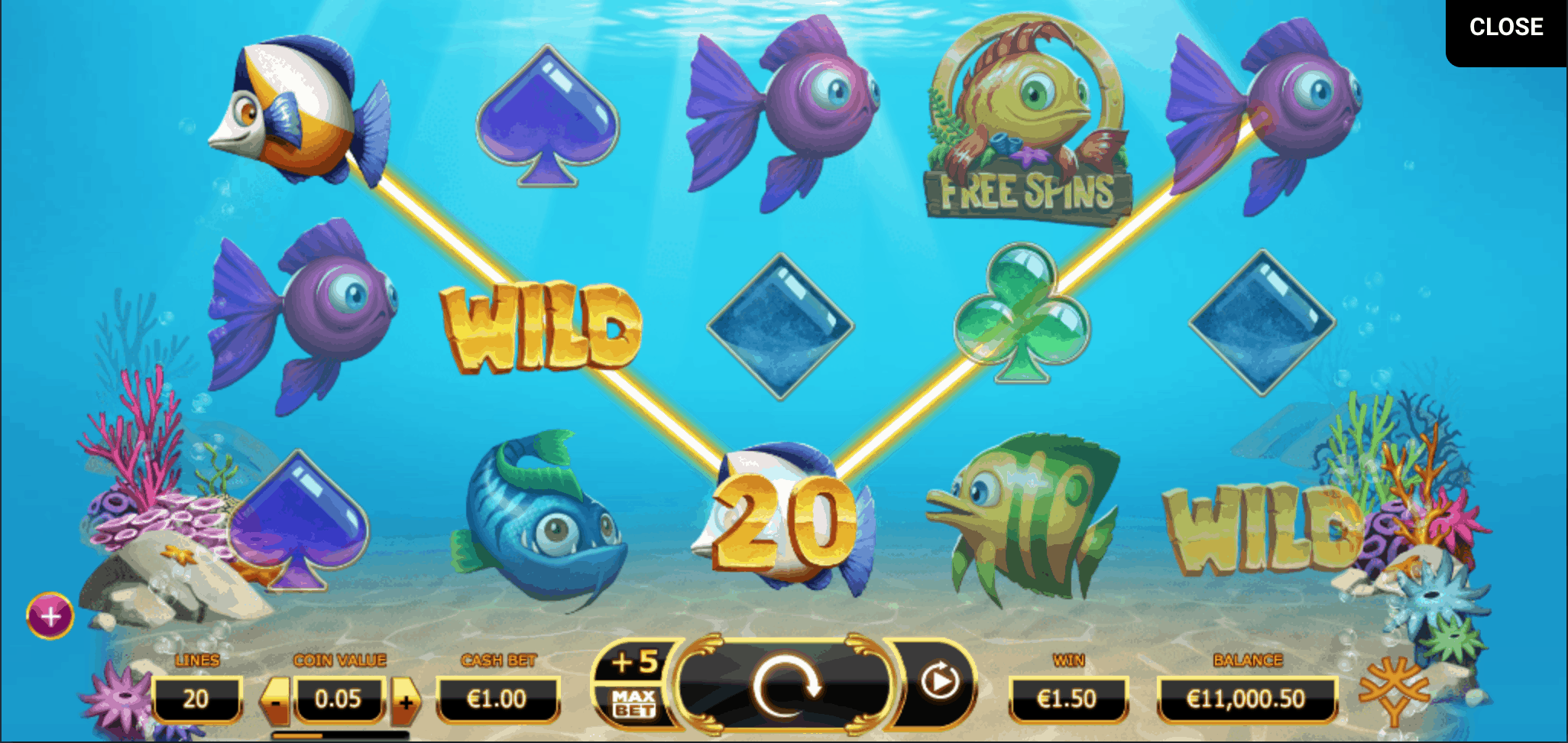 Golden Fish Tank Slot Screen