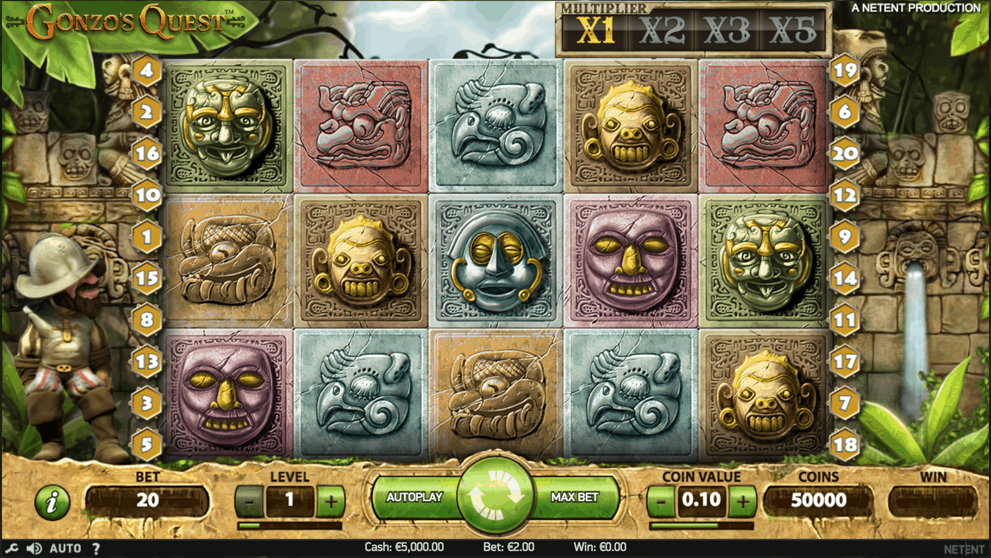 Gonzo's Quest Offers Screen