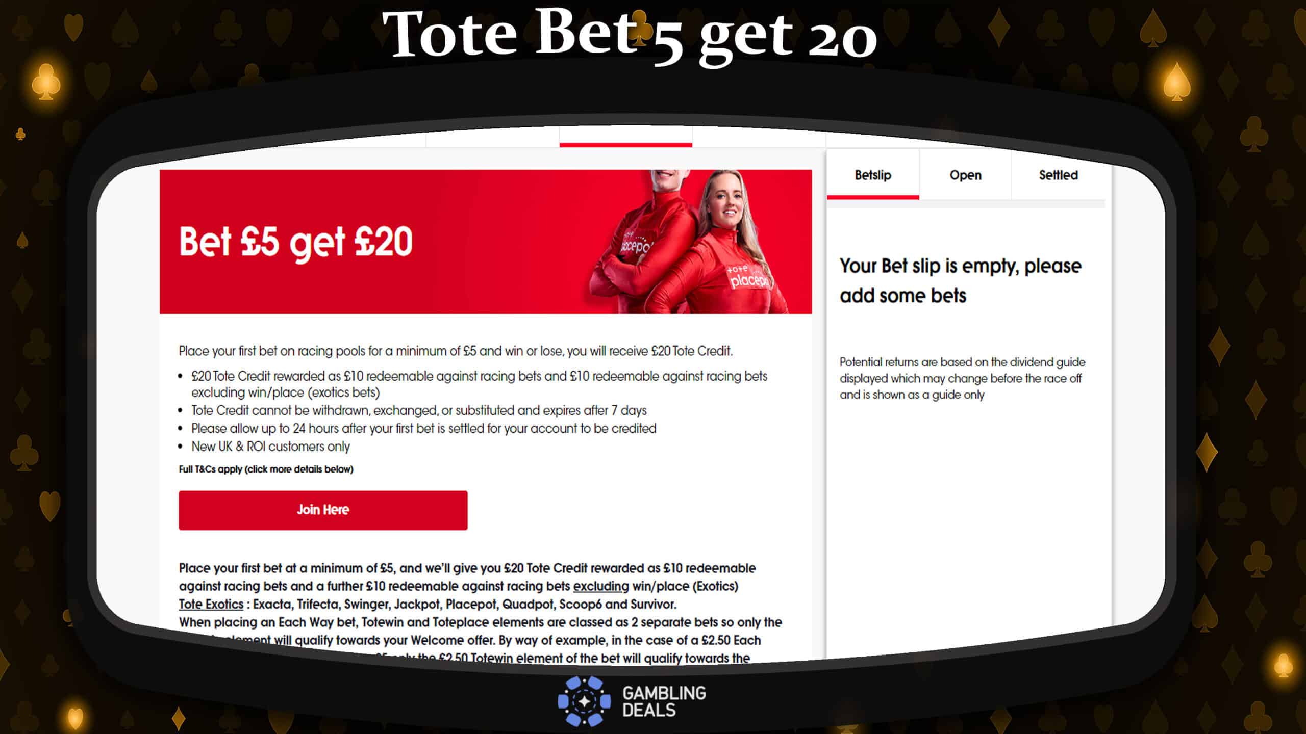 Featured image for Tote Bet 5 get 20 offer