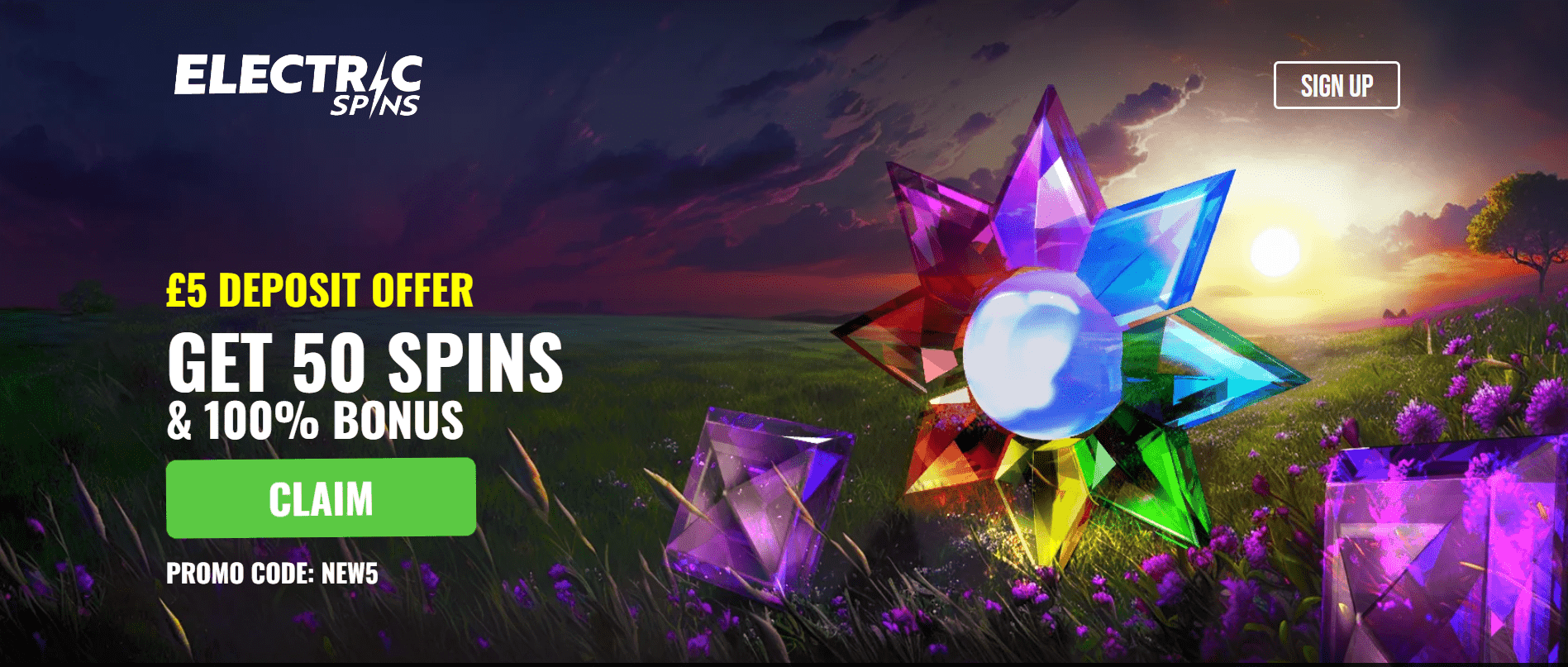 Electric Spins Casino offer screenshot